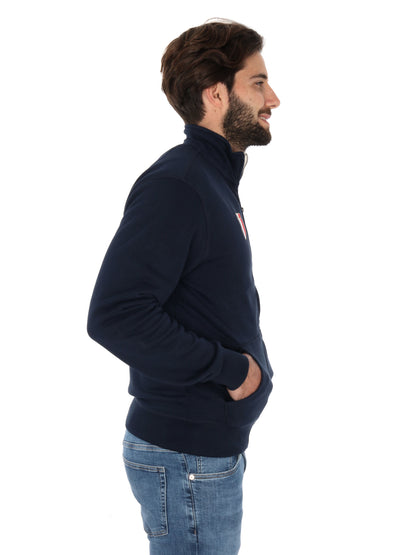 FELPA CON ZIP AERONAUTICA ITALIANA UOMO BLU