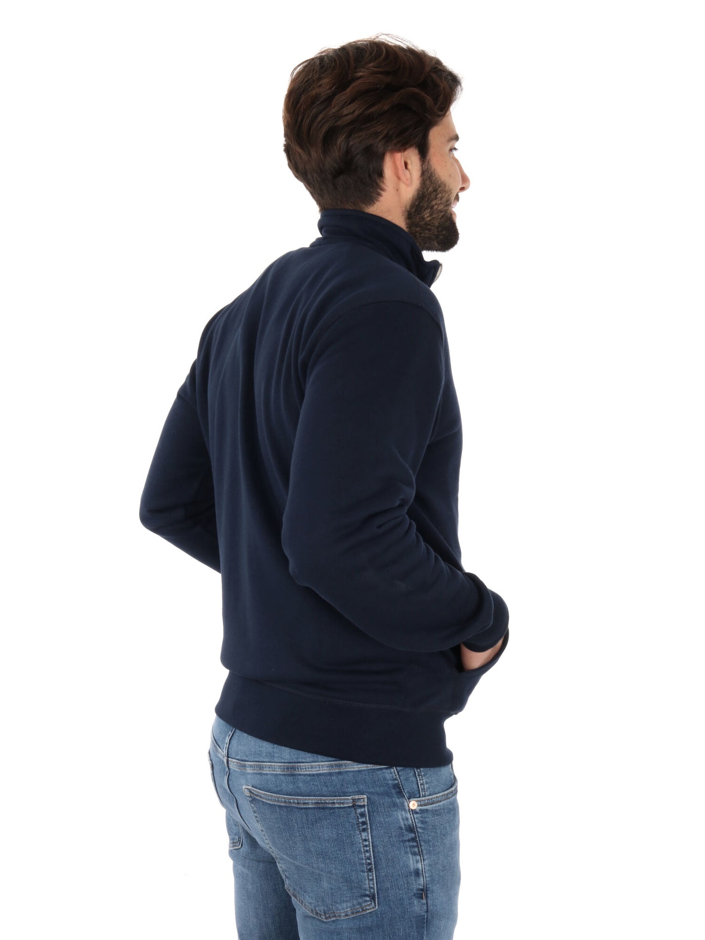 FELPA CON ZIP AERONAUTICA ITALIANA UOMO BLU
