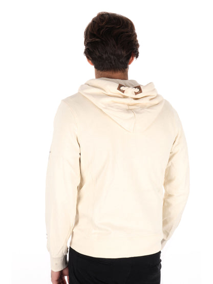 FELPA CON CAPPUCCIO E ZIP AERONAUTICA ITALIANA UOMO BURRO