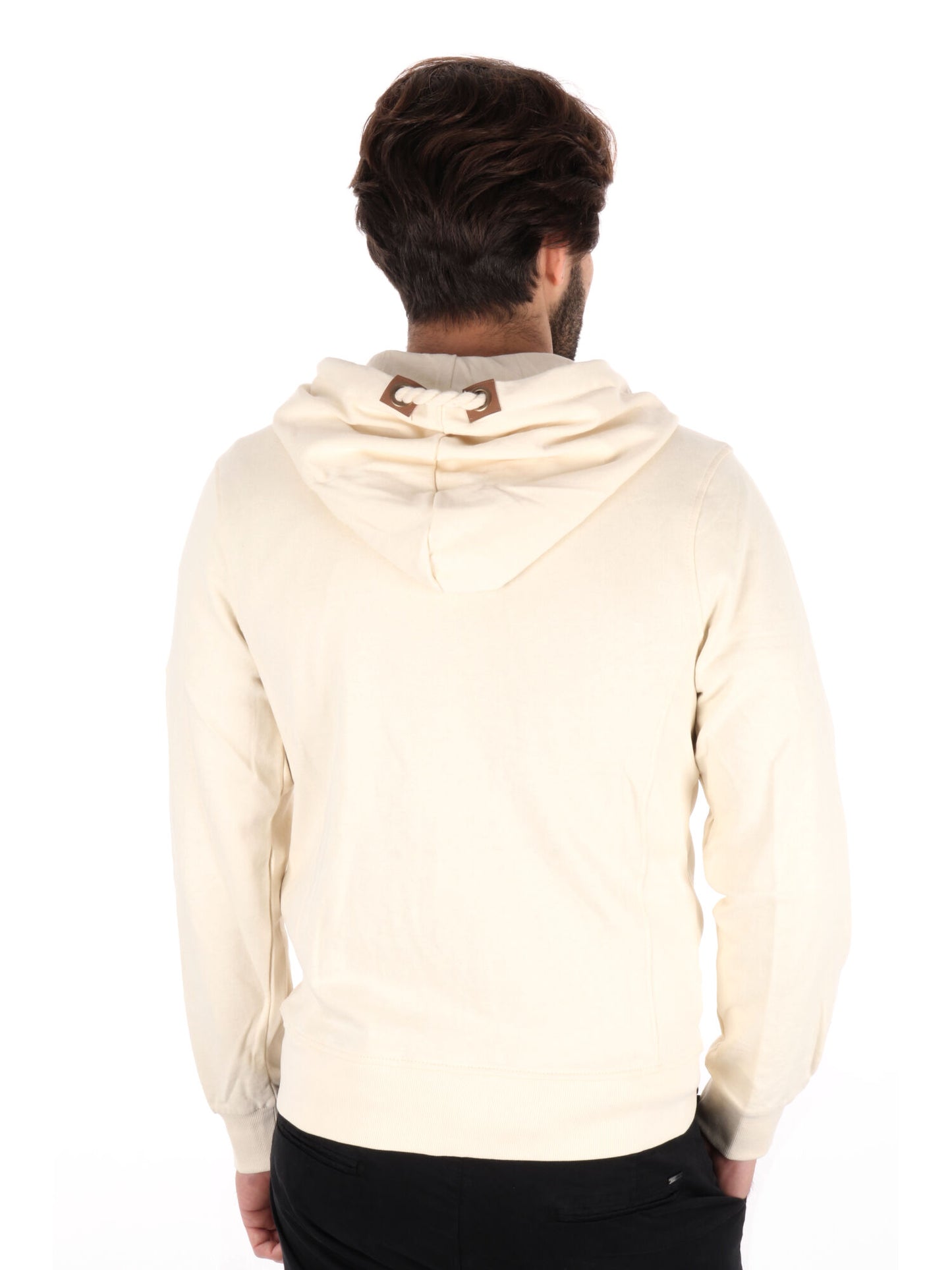 FELPA CON CAPPUCCIO E ZIP AERONAUTICA ITALIANA UOMO BURRO