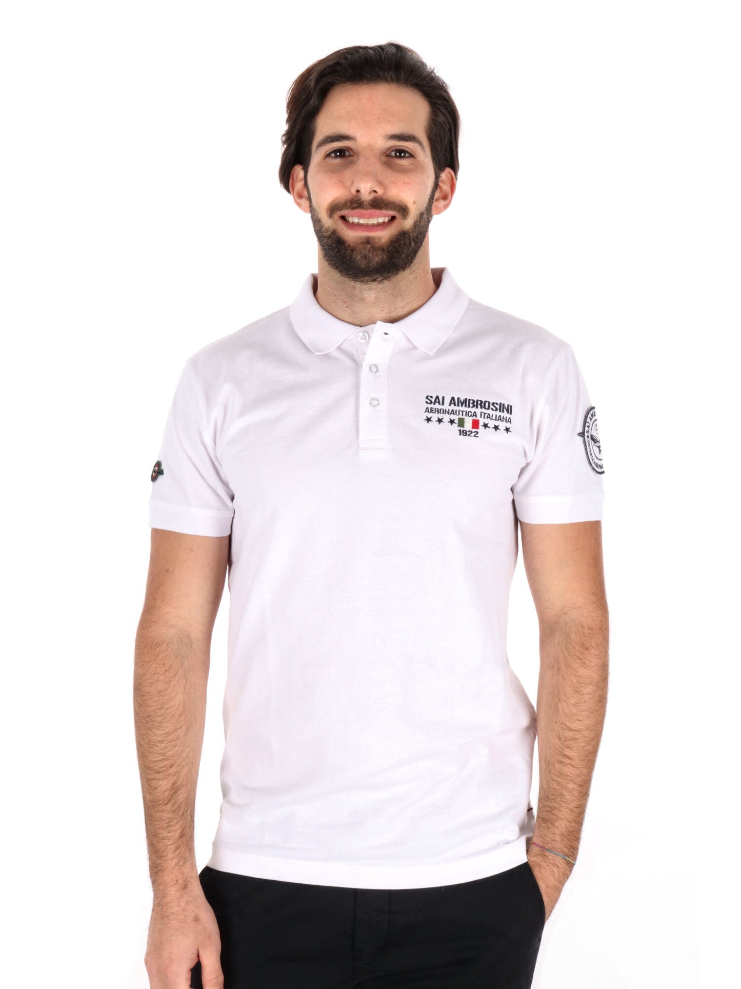 POLO AERONAUTICA ITALIANA UOMO BIANCO