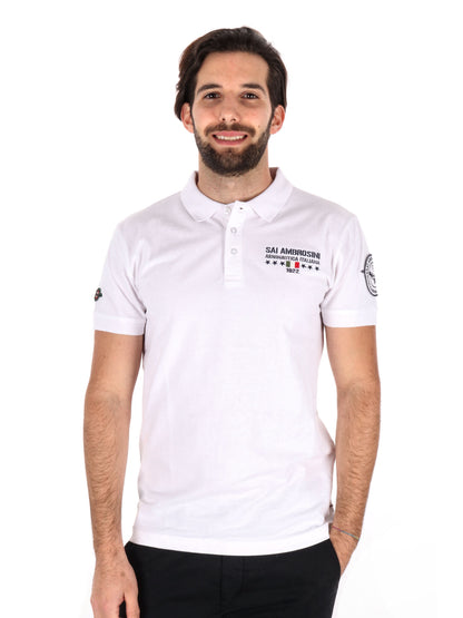 POLO AERONAUTICA ITALIANA UOMO BIANCO