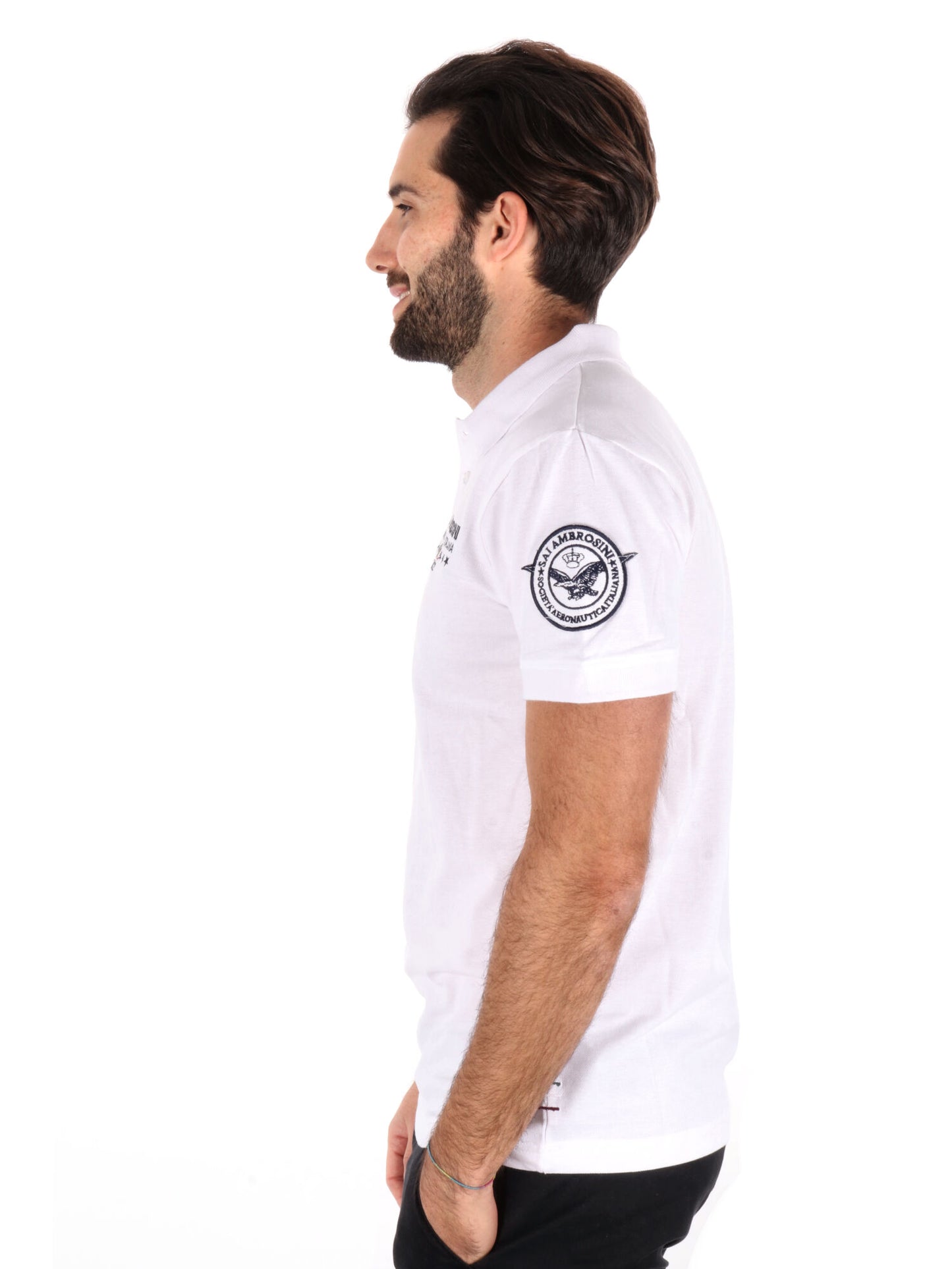 POLO AERONAUTICA ITALIANA UOMO BIANCO