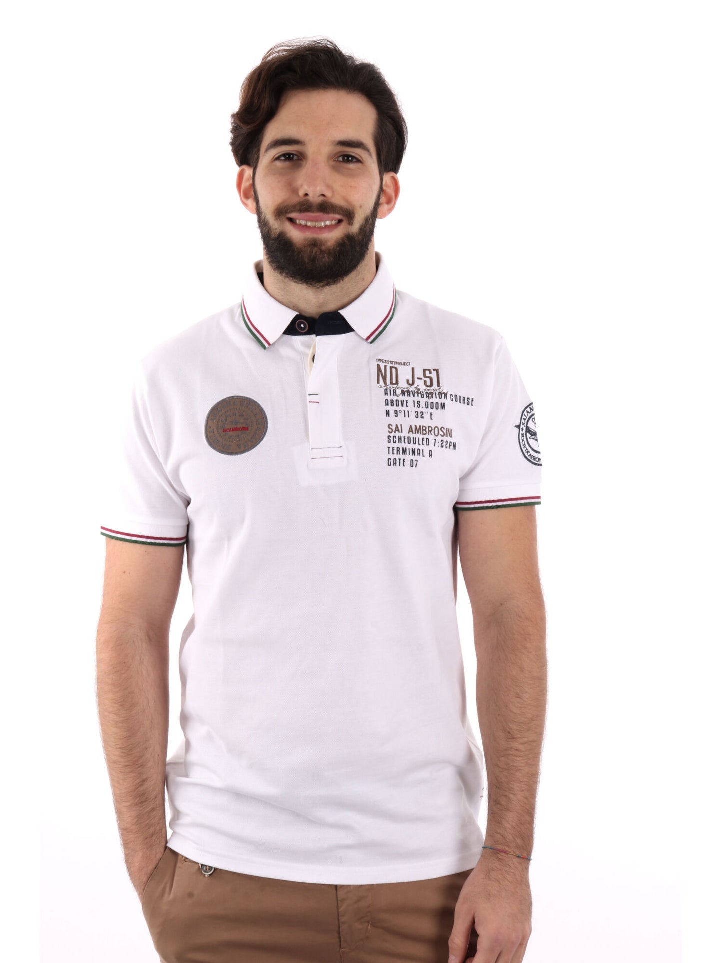 POLO AERONAUTICA ITALIANA UOMO BIANCO
