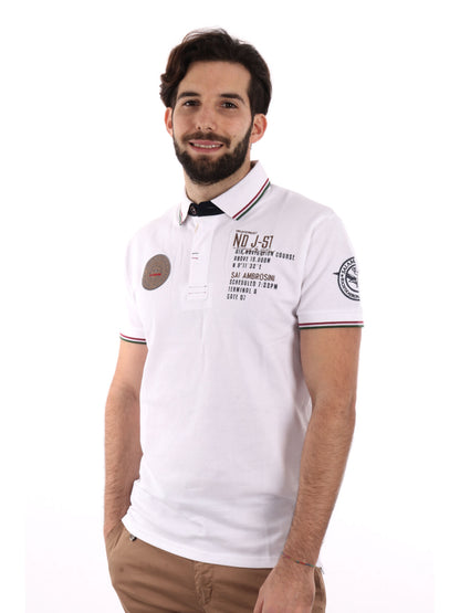 POLO AERONAUTICA ITALIANA UOMO BIANCO