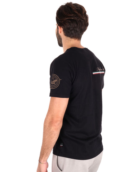 T-SHIRT AERONAUTICA ITALIANA UOMO NERO