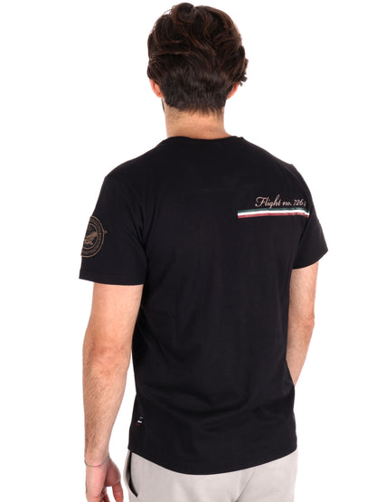 T-SHIRT AERONAUTICA ITALIANA UOMO NERO