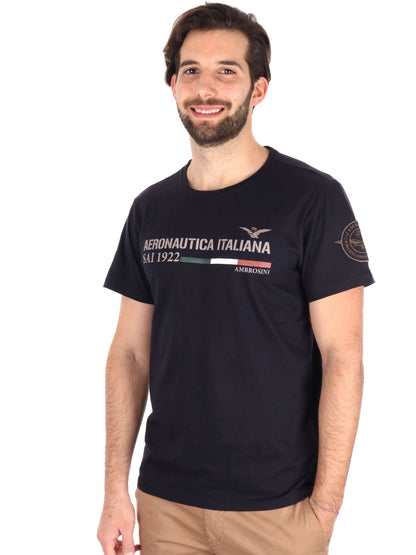 T-SHIRT AERONAUTICA ITALIANA UOMO BLU
