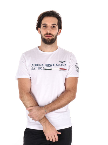 T-SHIRT AERONAUTICA ITALIANA UOMO BIANCO