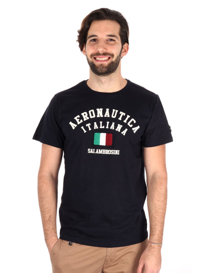 T-SHIRT AERONAUTICA ITALIANA UOMO BLU