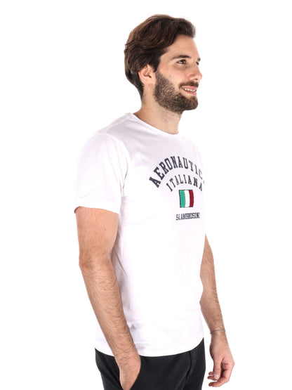 T-SHIRT AERONAUTICA ITALIANA UOMO BIANCO