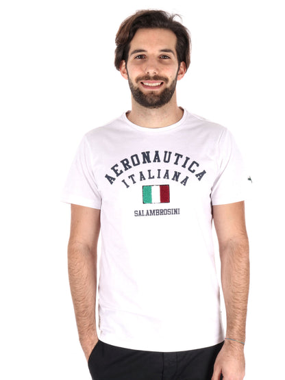 T-SHIRT AERONAUTICA ITALIANA UOMO BIANCO