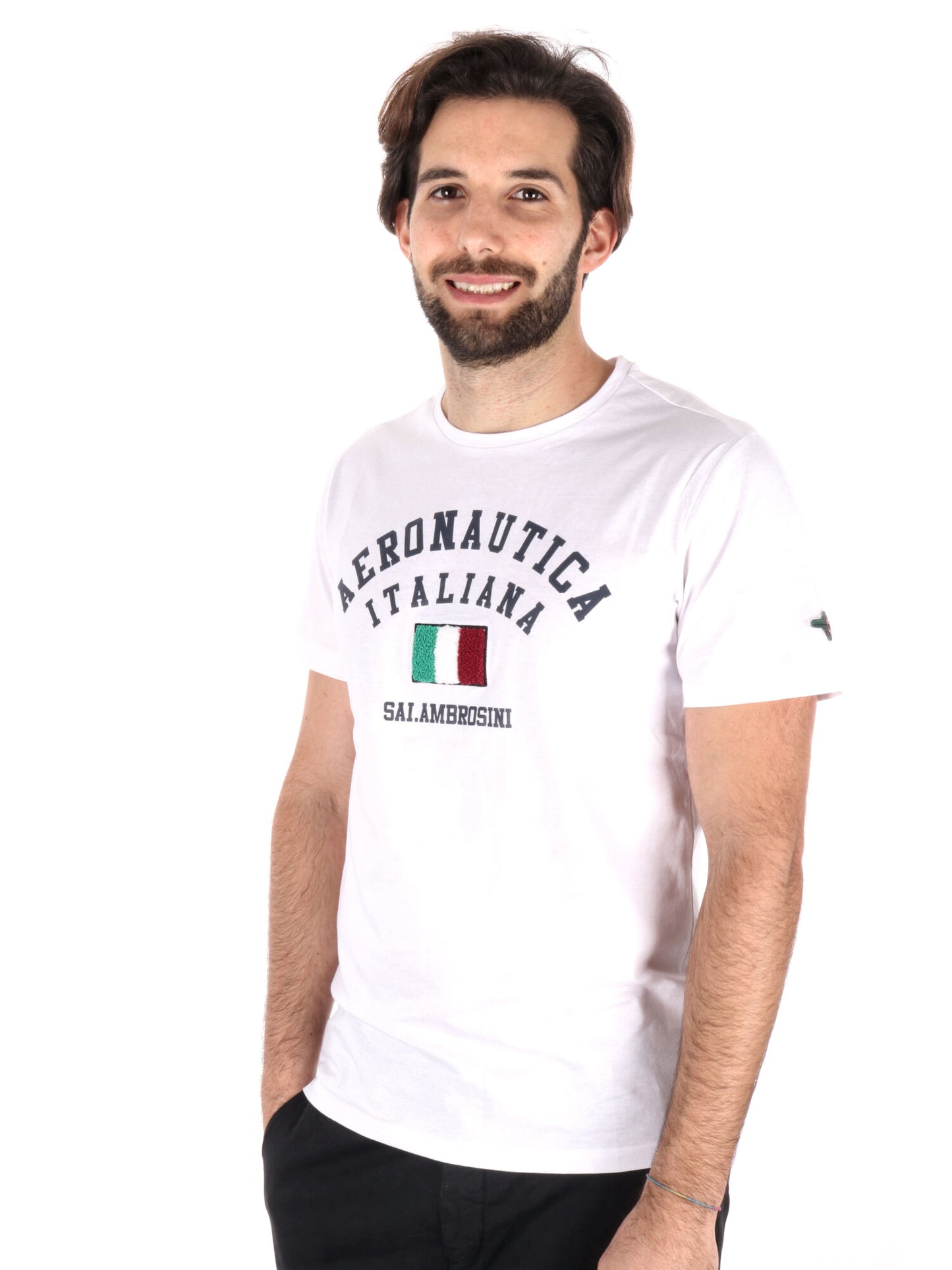 T-SHIRT AERONAUTICA ITALIANA UOMO BIANCO