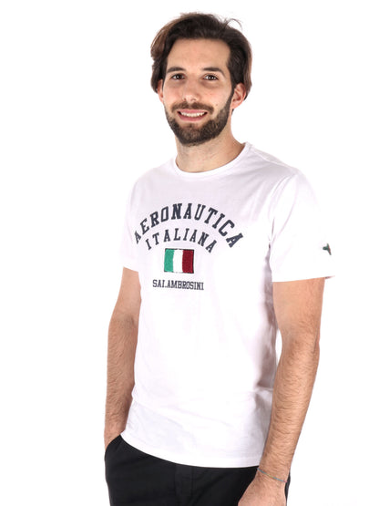 T-SHIRT AERONAUTICA ITALIANA UOMO BIANCO