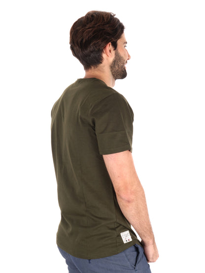 T-SHIRT AERONAUTICA ITALIANA UOMO VERDE MILITARE