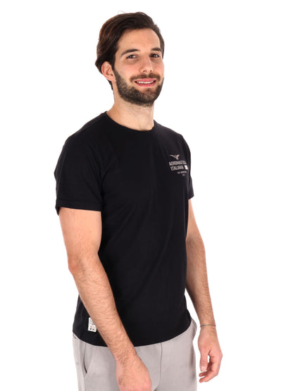 T-SHIRT AERONAUTICA ITALIANA UOMO NERO