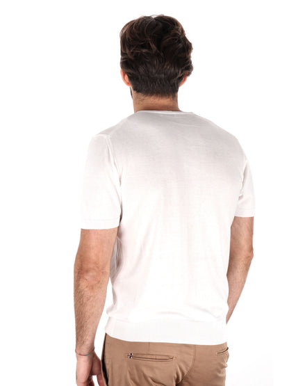 T-shirt Astori K652 uomo in cotone bianca con girocollo