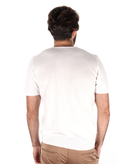 T-shirt Astori K652 uomo in cotone bianca con girocollo