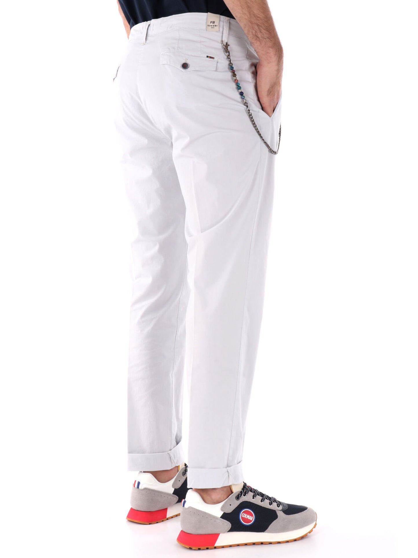PANTALONE IN TELA FB UOMO GHIACCIO