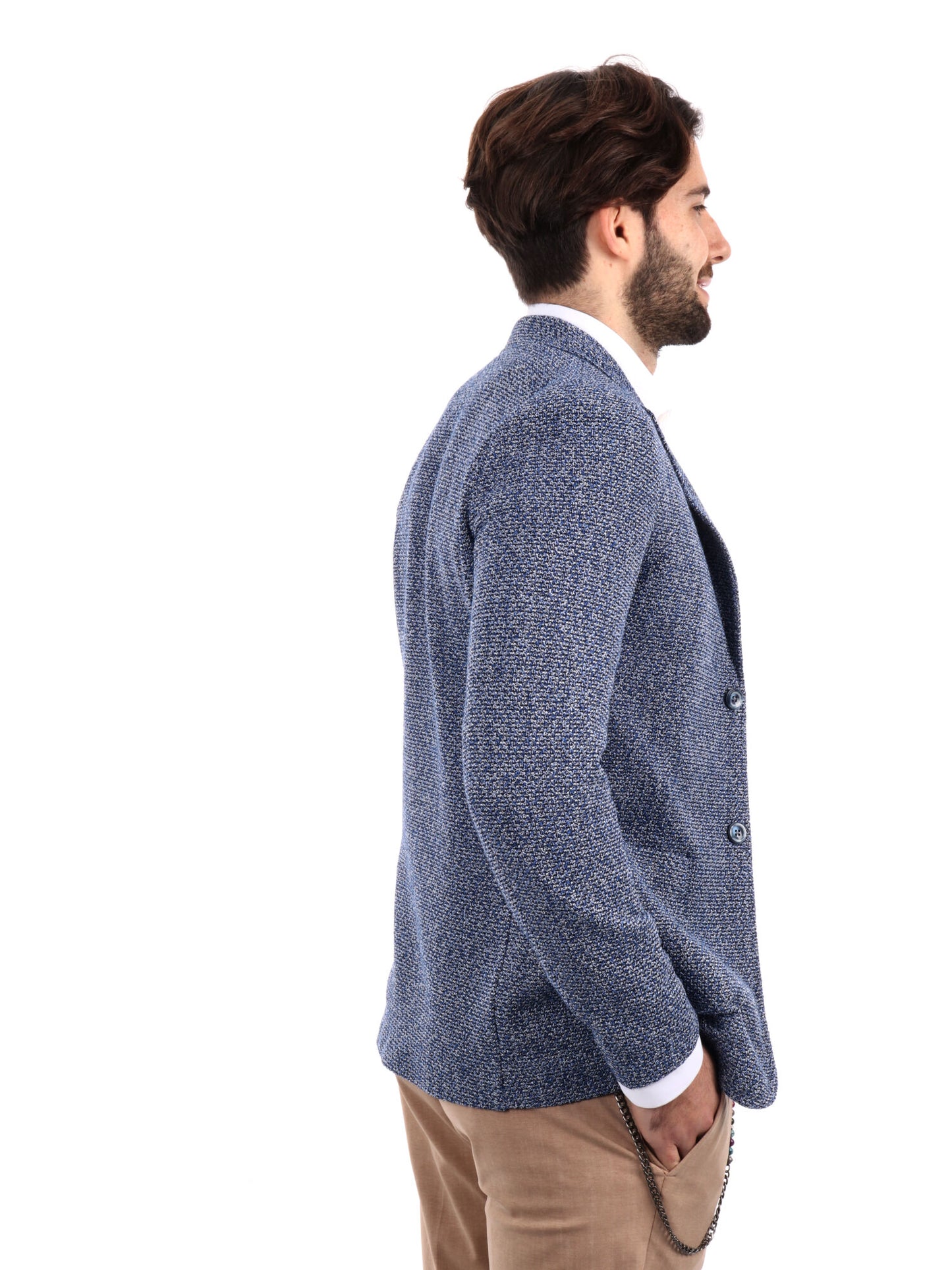GIACCA IN MAGLIA FB UOMO INDACO