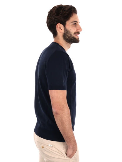 T-SHIRT IN MAGLIA FB UOMO BLU
