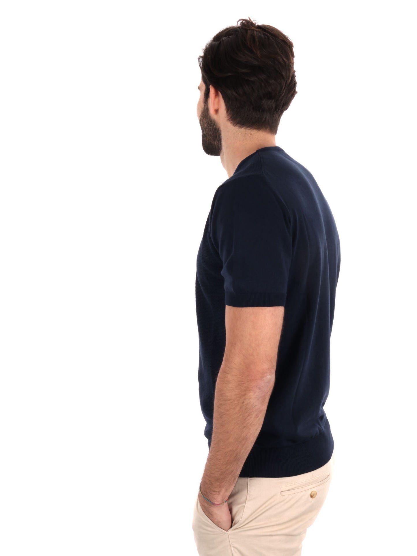 T-SHIRT IN MAGLIA FB UOMO BLU