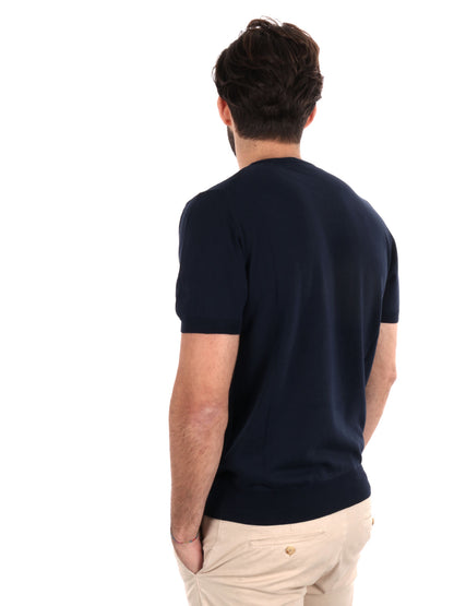 T-SHIRT IN MAGLIA FB UOMO BLU