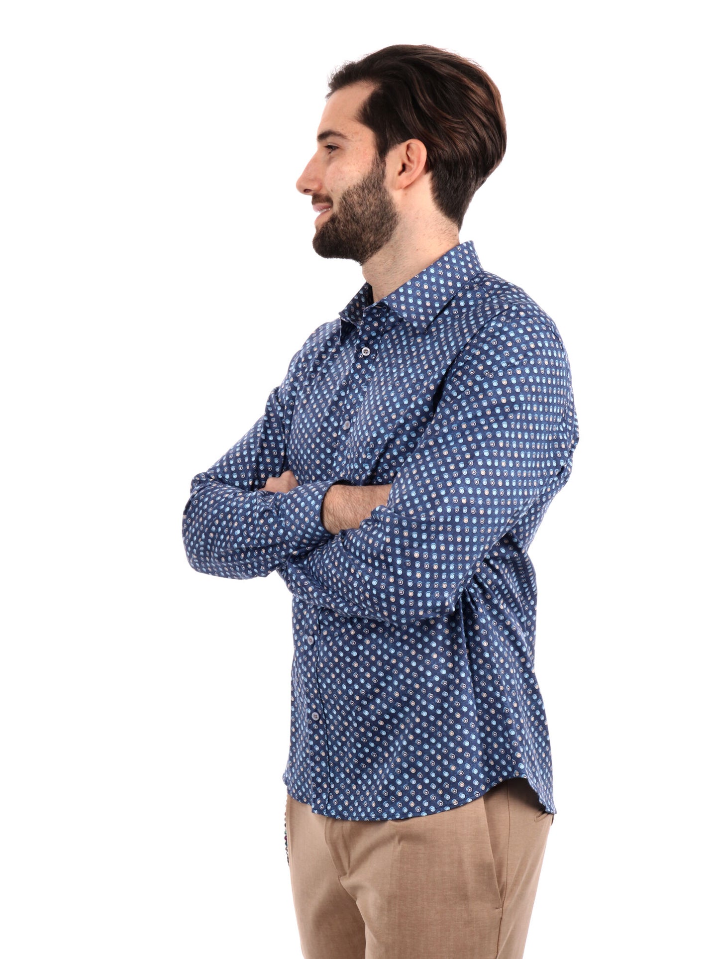 CAMICIA BATTISTA FB UOMO BLU