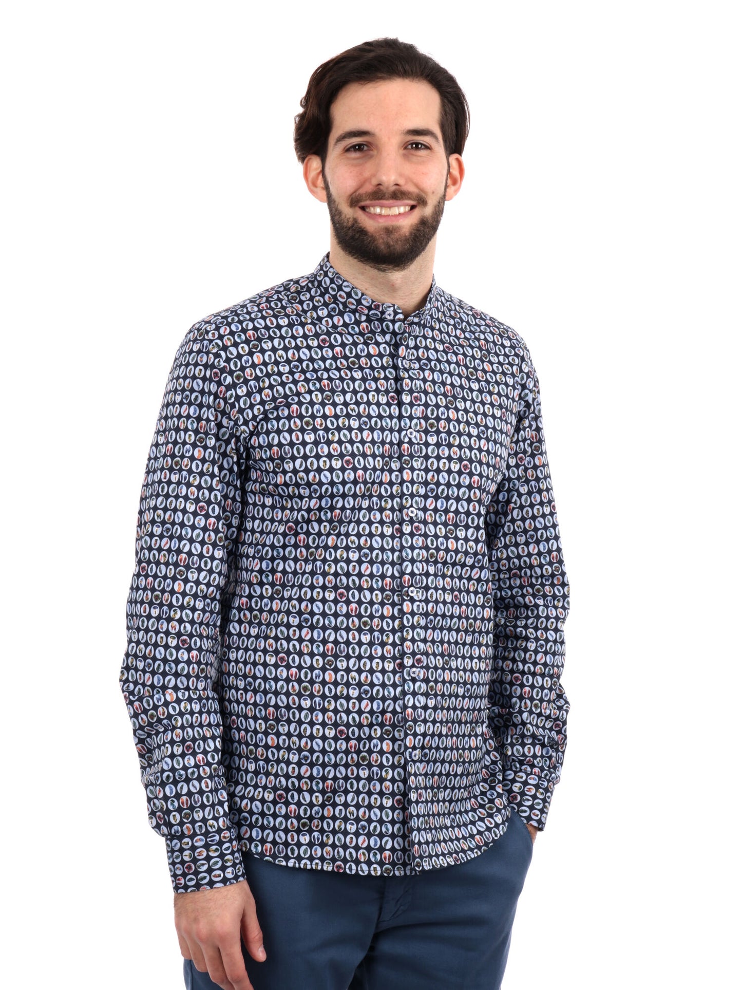 F.B. CAMICIA ML - BLU