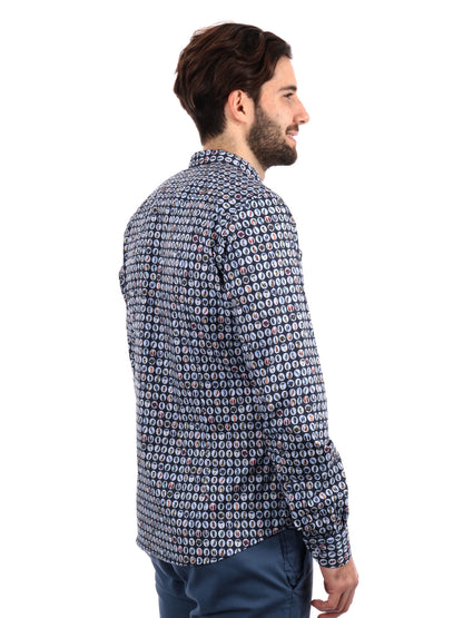 F.B. CAMICIA ML - BLU