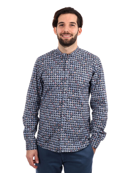 F.B. CAMICIA ML - BLU