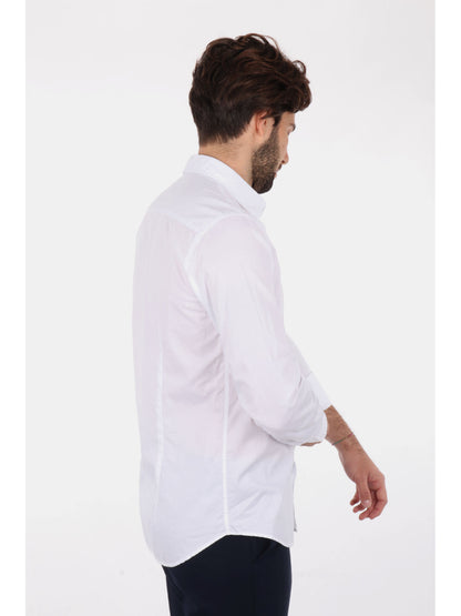 Camicia da uomo Benfica 369 bianca con collo italiano classico