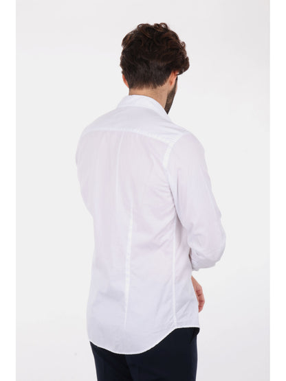 Camicia da uomo Benfica 369 bianca con collo italiano classico
