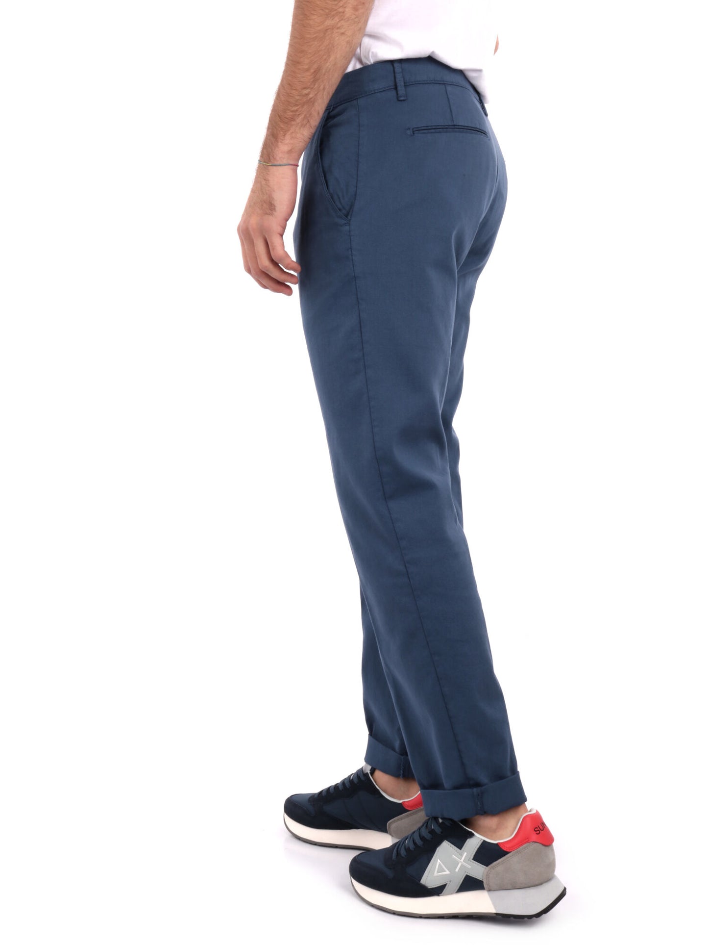 Pantalone Bill Indac blu da uomo slim in cotone stretch