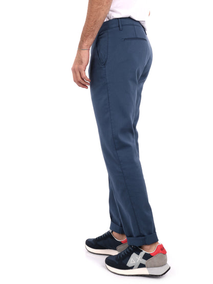 Pantalone Bill Indac blu da uomo slim in cotone stretch
