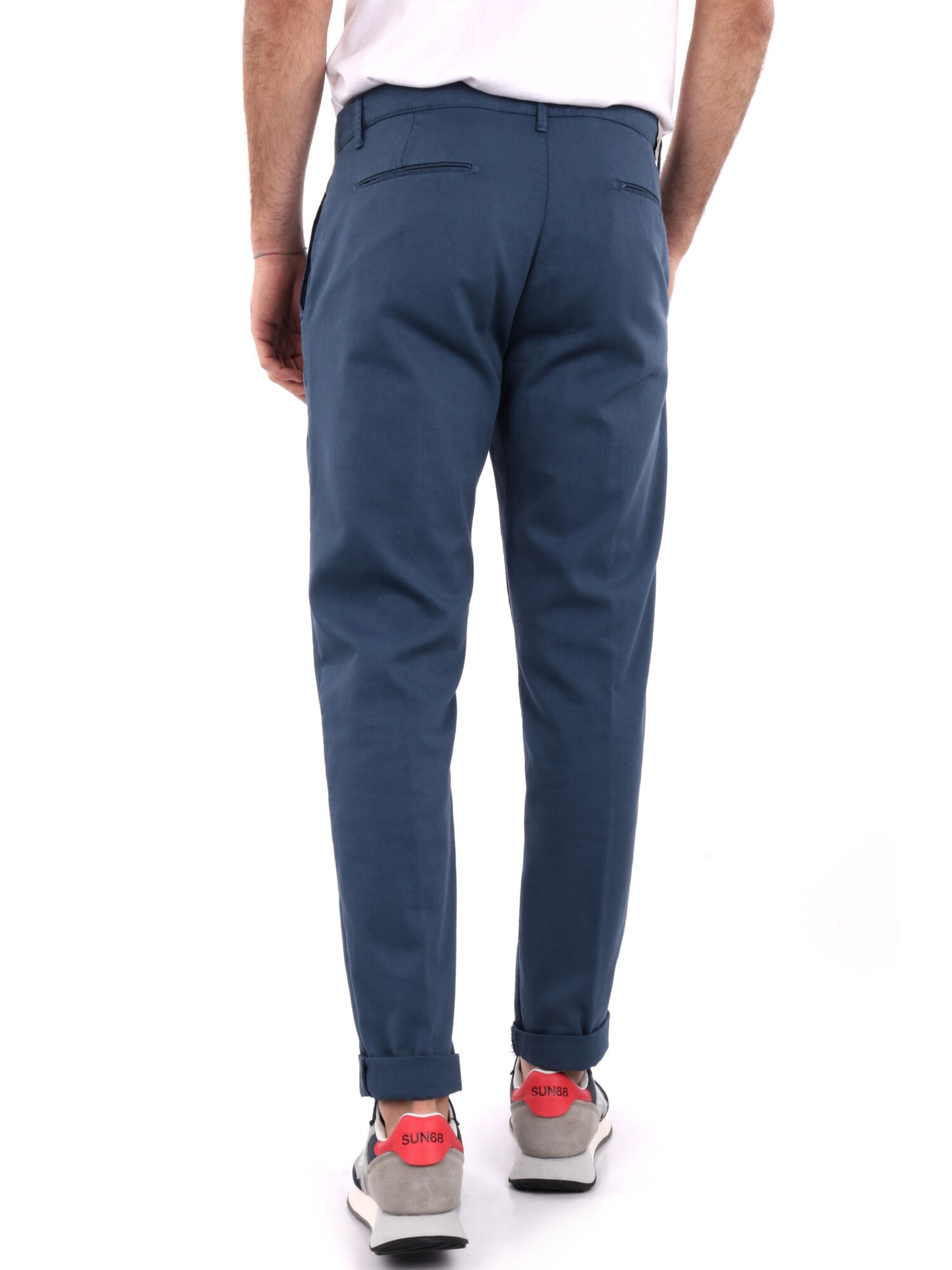 Pantalone Bill Indac blu da uomo slim in cotone stretch
