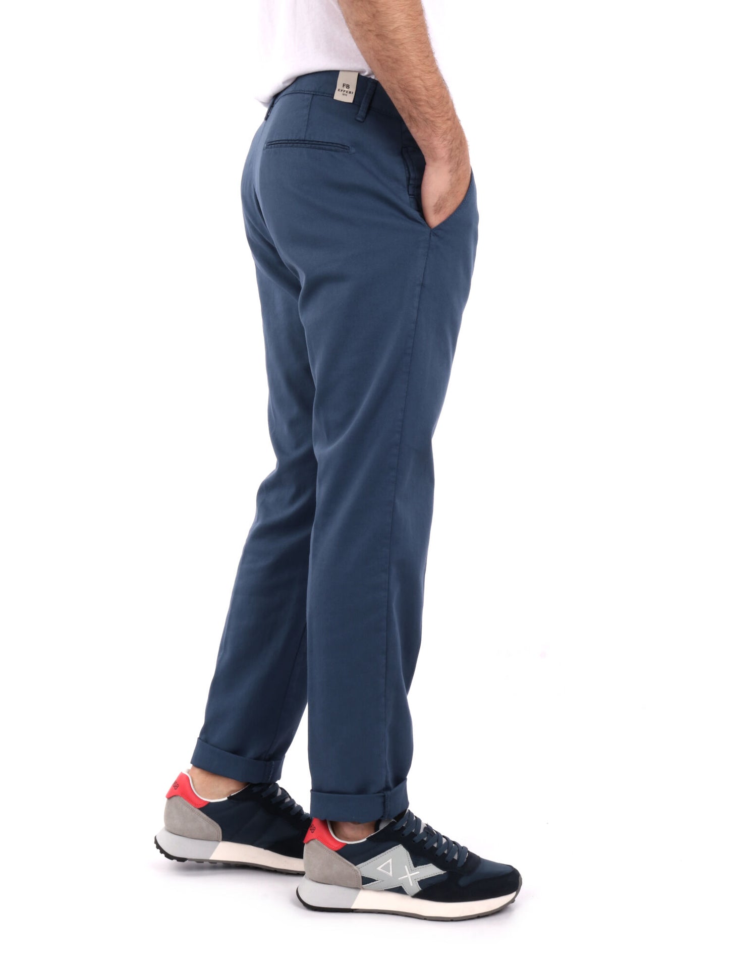 Pantalone Bill Indac blu da uomo slim in cotone stretch