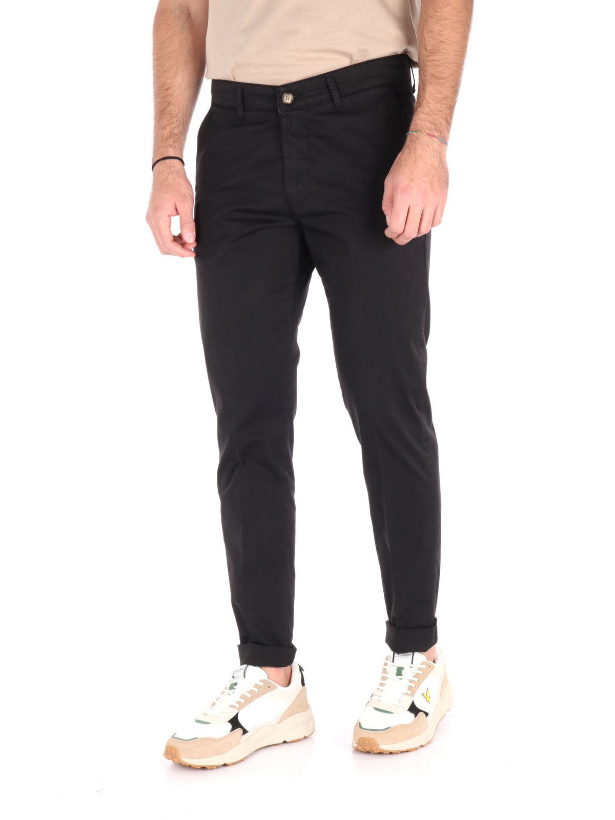 F.b. pantalone da uomo nero