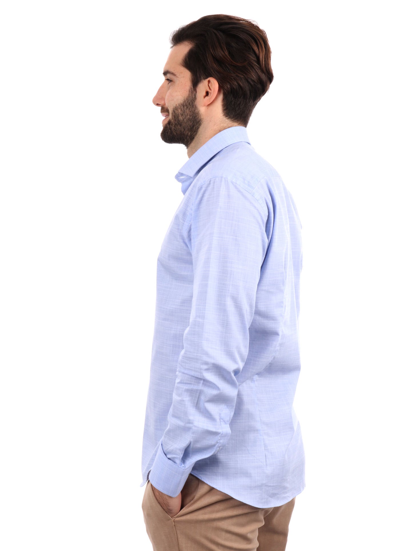CAMICIA BORRELLI FB UOMO CELESTE