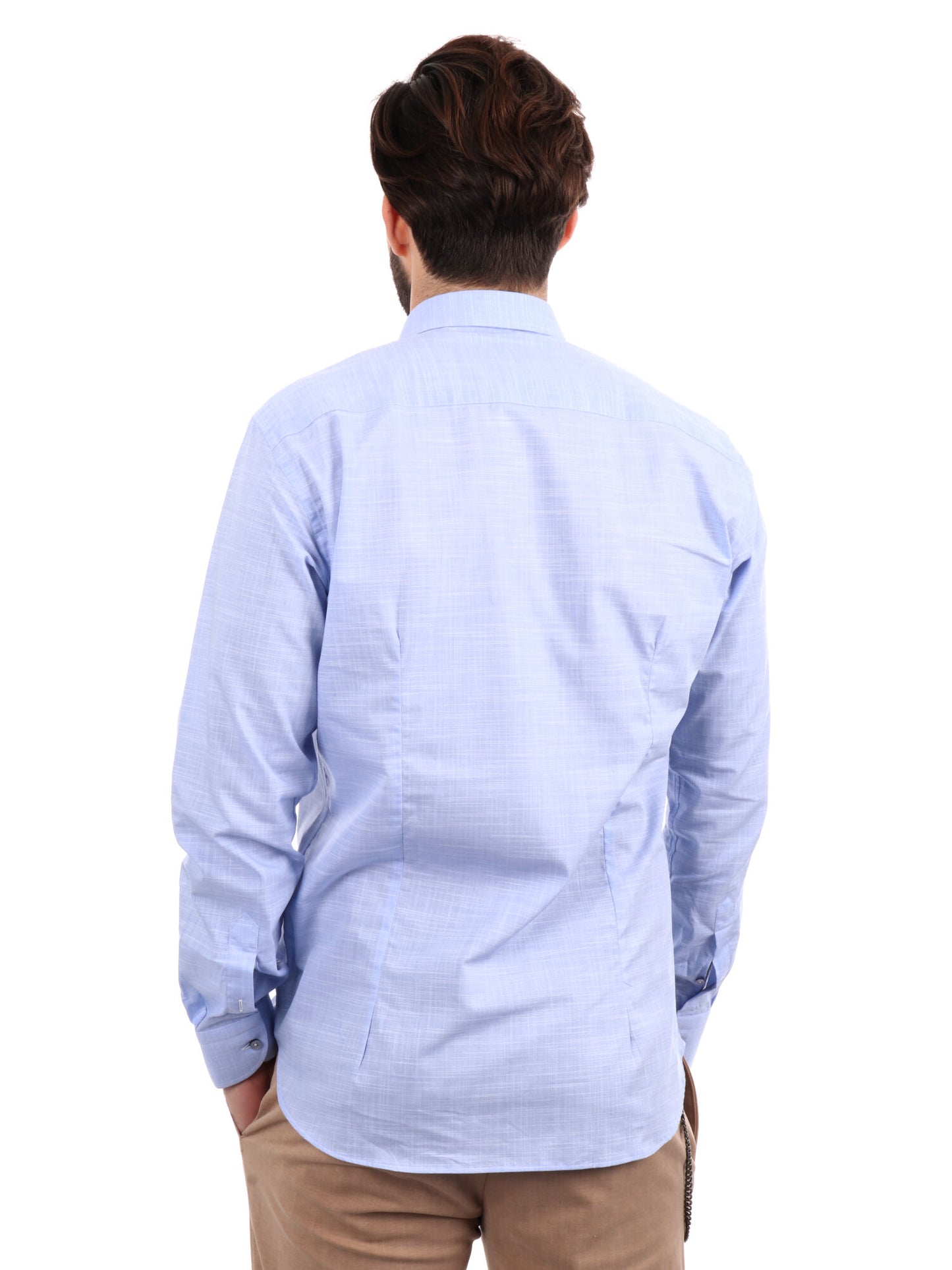 CAMICIA BORRELLI FB UOMO CELESTE