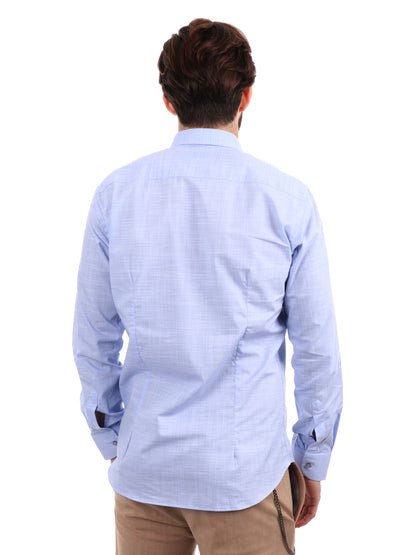 CAMICIA BORRELLI FB UOMO CELESTE