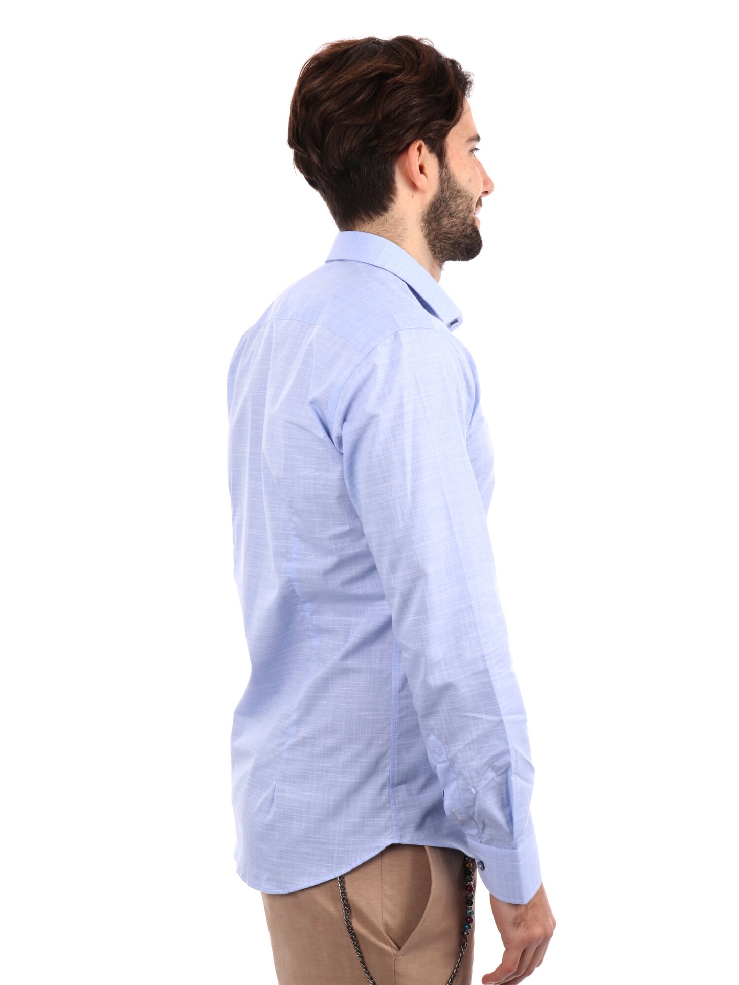 CAMICIA BORRELLI FB UOMO CELESTE