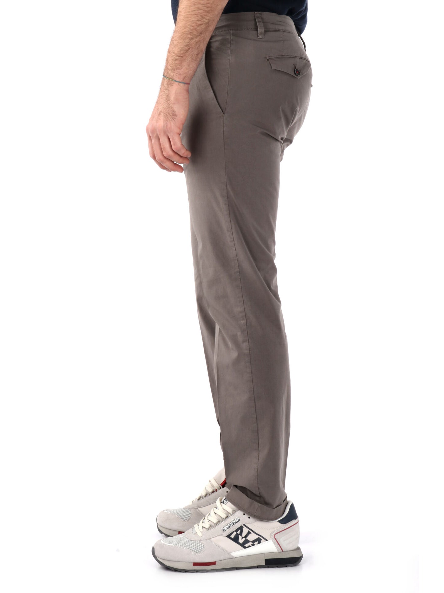 PANTALONE IN TELA FB UOMO FANGO