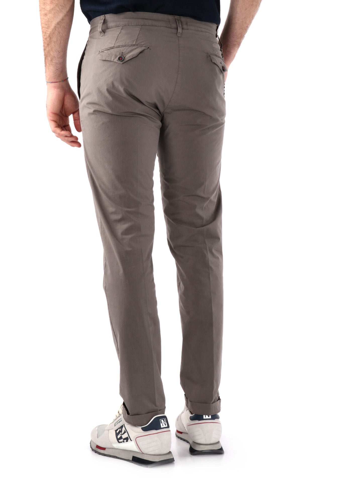 PANTALONE IN TELA FB UOMO FANGO