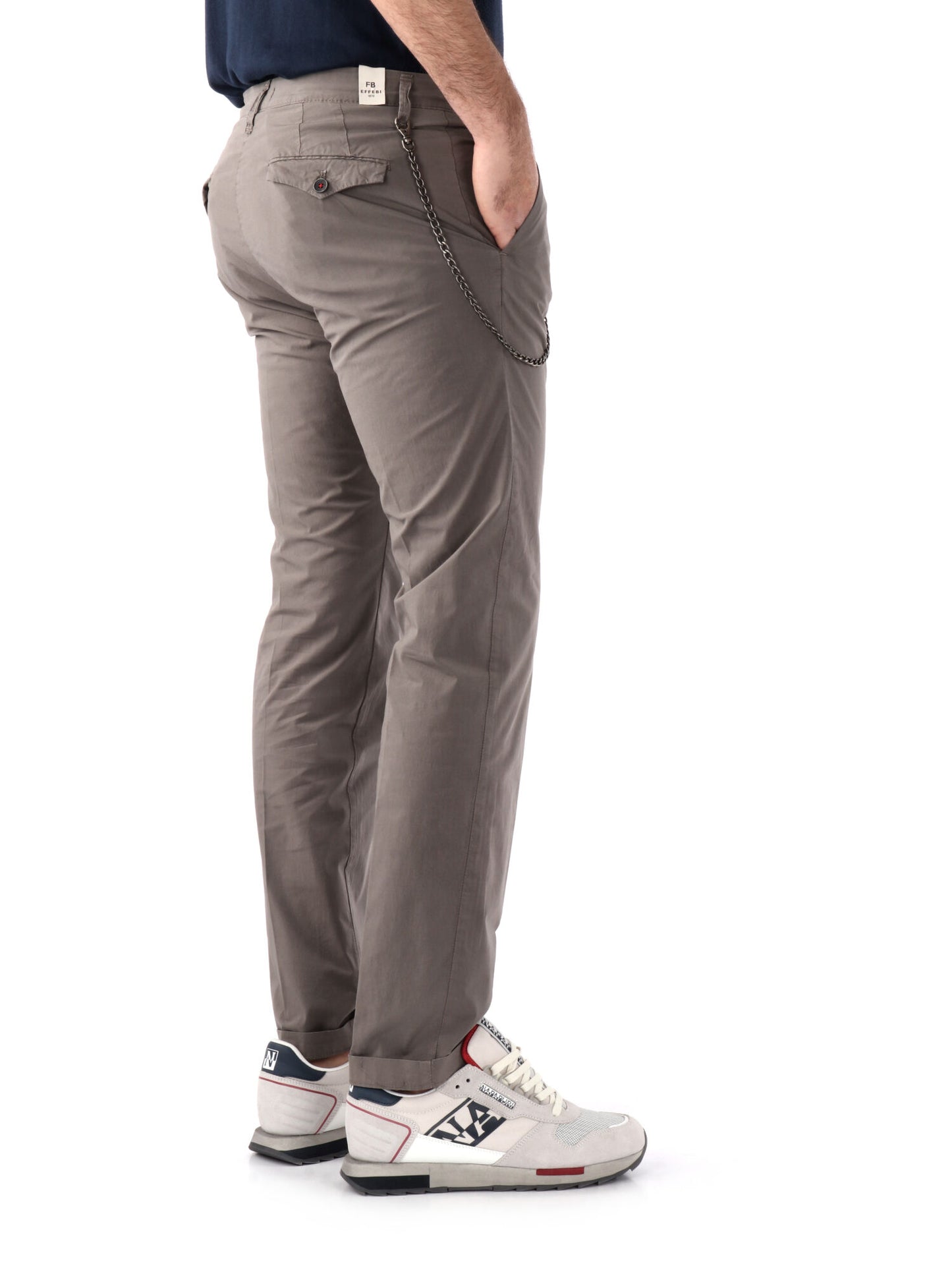 PANTALONE IN TELA FB UOMO FANGO