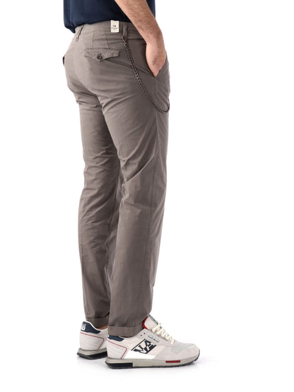 PANTALONE IN TELA FB UOMO FANGO
