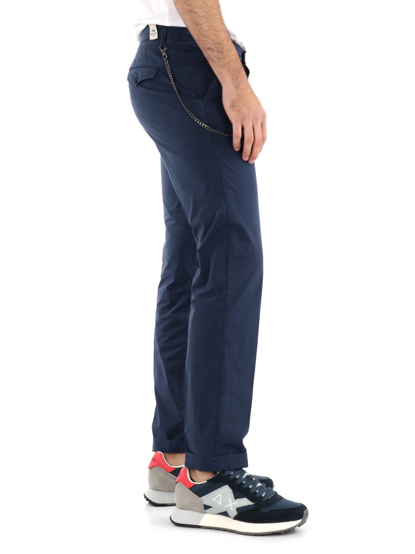 PANTALONE IN TELA FB UOMO BLU MEDIO