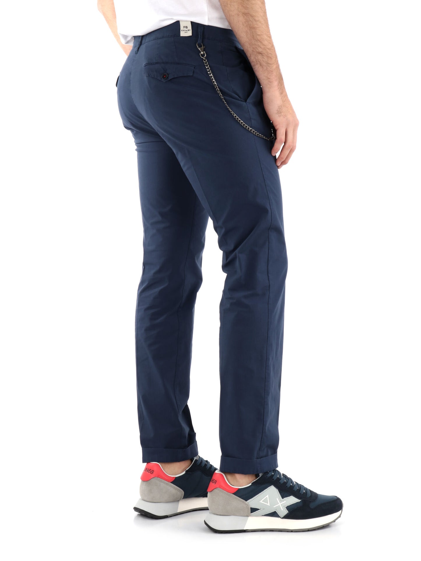 PANTALONE IN TELA FB UOMO BLU MEDIO