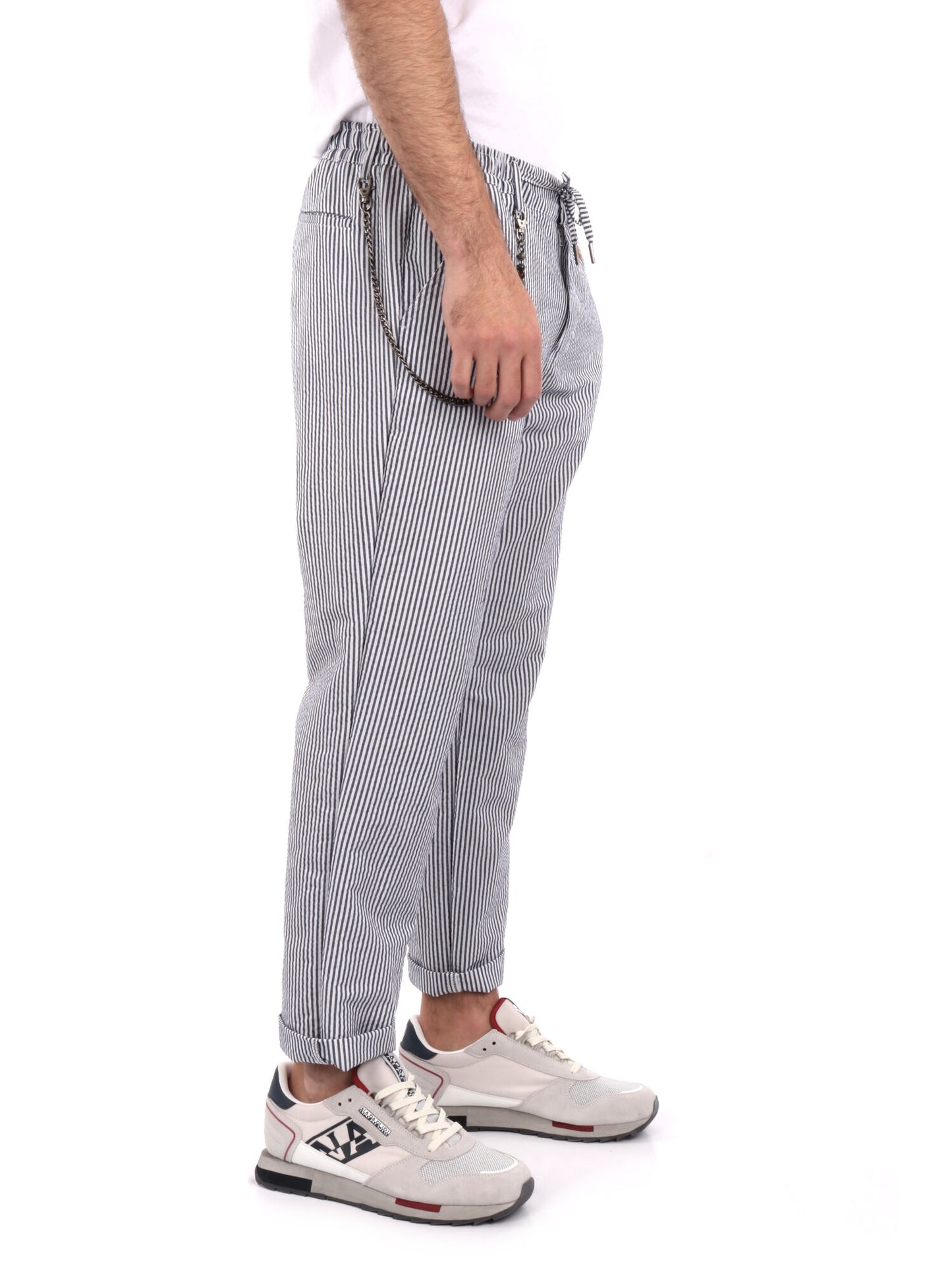 PANTALACCIO SEELS FB UOMO BIANCO-BLU