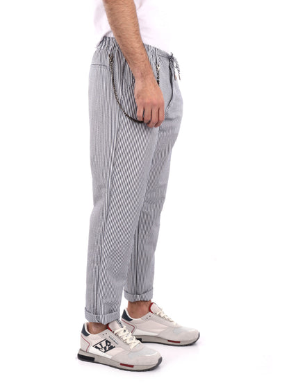 PANTALACCIO SEELS FB UOMO BIANCO-BLU
